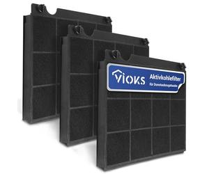 VIOKS SET 3x Filtres à Charbon Actif Hotte D'aspiration Remplacement pour Elica Model15 Wpro 484000008575 CHF15/1 Type15 MCFE01 902980045/6 197465 AH040 FCH160 49019595 9029793818