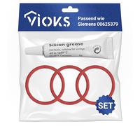 VIOKS Siеmens EQ6 Plus S700 Lot de 3 joints toriques de 46 mm / 38 mm de diamètre + 1 graisse en silicone de rechange pour groupe café Siеmens EQ6 Plus S700