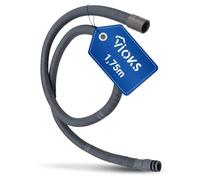 VIOKS Tuyau D'évacuation 1,75m Remplacement Whirlpool 482000022012 | Tuyau D'évacuation Plastique, Droit / Droit, Remplace C00273284, Remplacement Smeg 758973779, pour Lave-vaisselle