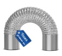 VIOKS Tuyau flexible en aluminium - 150 mm - Pour sèche-linge - 2 m - Pour systèmes de conduites d'air 150erR - Universel - Pour hotte aspirante, sèche-linge, climatisation