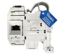VIOKS Verrou de porte de rechange pour Bosch Siеmens Neff 00638259 Relais de verrouillage 3 x 6,3 mm AMP pour machine à laver et sèche-linge iQ100 iQ300 iQ500 iQ700 VarioPerfect Logixx