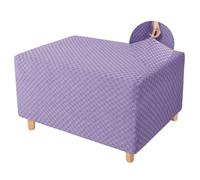 Viola Housse de protection extensible pour ottomane - Housse de protection antidérapante rectangulaire et carrée pour repose-pieds - Doux et lavable - Pour salon, taille parfaite pour la décoration de