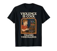 Violence Is Cool Thanks Jeux vidéo Style rétro drôle T-Shirt