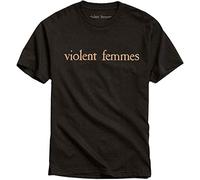 Violent Femmes - T-Shirt # L Unisex Black # Salmon Pink Vintage Logo [Import]