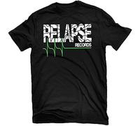 violent mugua Relapse Records Cracked Logo T-Shirt New! Relapse Records TS4607 T-Shirts à Manches Courtes(Medium)
