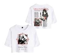 Violent Vira 2025 Tour MerchT-Shirt pour femmes et filles Midriff manches courtes vêtements d'été gilet Y2K Tee, blanc, XXL