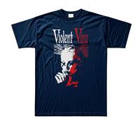 Violent Vira Merch T-shirt d'été unisexe décontracté et élégant, bleu marine, M