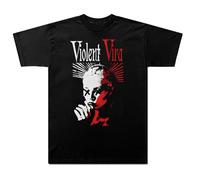 Violent Vira Merch T-shirt d'été unisexe décontracté et élégant, Noir , M