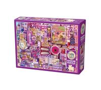 Cobble Hill Puzzle de 1000 pièces - Violet - Exemple d'affiche incluse
