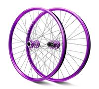 Violet 26/27,5/29in Paire De Roues Pour VTT Axe Traversant Dimensions Des Jantes 15X110 Mm/12X148Mm 3 Frein À Disque Roues Avant Et Arrière Jantes Double Couche(Front+rear Wheel,27.5" Purple A)