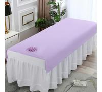 Violet,60x180cm/1.9x5.9ft,Couvercle De Table De Massage Réutilisable Avec Trou De Visage, 27,5X74.8 "Housse De Lit De Massage Élastique Étanche Convient Au Spa Et Aux