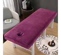 Violet,60x180cm/1.9x5.9ft,Housse Table De Massage Avec Trou,Souple Housse Table Massage,Polyvalent Réutilisable Lavables Drap Housse De Protection Pour Table De Massage