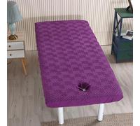 Violet,80x190cm/2.6x6.2ft,Réutilisables Couvercle De Lit Avec Trou De Visage,Massage Extensible Tasse De Massage De Massage Pour Le Couvercle De Massage Du Spa De Beauté