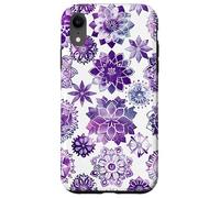 Violet Bohème Géométrique Vintage Scratch and Sniff Coque pour iPhone XR