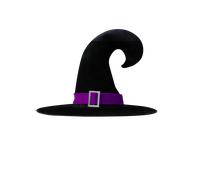 (Violet) Chapeau de magicien de cosplay de fête enchanteresse Accessoires d'Halloween sombres de sorcière