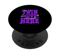 Violet Chin Up Twin Purple Graphic PopSockets PopGrip Adhésif