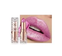 Violet Clair Rouge a Levre Glitter Metallic, Rouge a Levre Mat Longue Tenue | Rouge a Levre Mat Longue Tenue Sans Transfert, Pailleté Métallique Highly Pigmented Waterproof, Cadeau Maquillage Femme