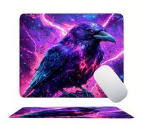 Violet Corbeau Tapis de Souris 240 x 200 mm, Tapis de Souris Gaming, avec Bords Cousus, Base en Caoutchouc Antidérapante, Glisse Ultra-Douce et Un Suivi Optimal, pour Travail à Domicile s0z-500