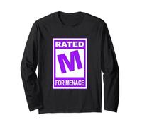 Violet Couleur M pour Menace Purple Graphic Manche Longue