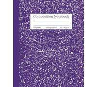 Violet Crinkle Composition Notebook: College Ruled, Classic Purple Marble Style, Writing Notebook for Teens, Students, Professionals and Everyday Notes