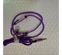Violet Écouteurs portables à fermeture éclair, 3.5mm, m-x, prise audio, oreillettes matinales avec micro, mains libres, MP3, casque pour téléphone portable, PC ""Nipseyteko