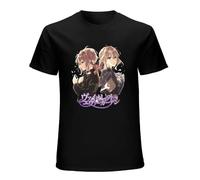 Violet Evergarden Gilbert Bougainvillea Hodgins Anime Tshirts for Men Claudia Funny Crewneck Cotton T Shirt Black M