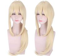 Violet Evergarden queue de cheval tresse petits pains cheveux blonds résistant à la chaleur Cosplay Costume perruque + casquette de perruque PL-281