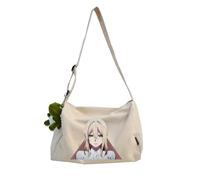 Violet Evergarden Sac à bandoulière Anime mignon sac à bandoulière 30 x 20 x 20 cm Sac à main de voyage en toile Sac à bandoulière Sac à main Adolescent Grande capacité Sac à main, Blanc cassé Type 1