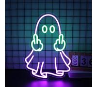 Violet fantôme LED néon signe lampe dimmable éclairer signe pour chambre café mur décor anniversaire Halloween fête décoration