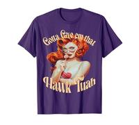 violet Gotta give me that hawk tuah spit on that thang retro T-Shirt