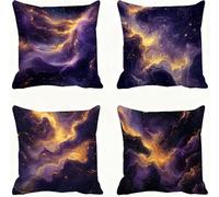 Violet Housse Coussin 50x50 RêVe Taie Oreiller 50x50 Lot de 4 Super Doux Protege Oreiller 50 x 50 Decoration Automne Taie D'oreiller Carrées Coussin Canape, pour Maison Chambre Canapé Chaise E - 818