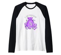 Violet I AM The Bag Purple Graphic Manche Raglan