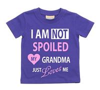 Violet I'm Pas Spoiled Mon grand mère Just Loves moi filles T-shirt bébé en âge Bas enfants disponible en tailles 0-6 mois pour 14-15 ans GRANDAUGHTER - Pourpre, 3-4 ans