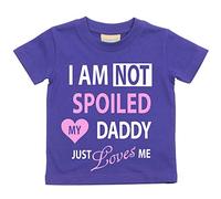 Violet I'M Pas Spoiled My Daddy Just Loves Moi Filles T-Shirt Bébé Tout-Petit Enfants Disponible en Tailles 0-6 Mois à 14-15 Ans Fille - 3-4 Years, Pourpre, Pourpre
