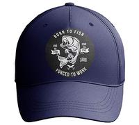 Violet imprimé maison cadeaux de pêche pour homme - Chapeau de pêche - Born to Fish Fishing Casquette Casquette de baseball pour homme - Bleu - réglable
