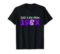 Violet Just A Kid From 198X Purple Graphic T-Shirt