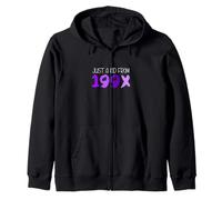 Violet Just A Kid From 199X Purple Graphic Sweat à Capuche