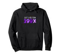 Violet Just A Kid From 199X Purple Graphic Sweat à Capuche