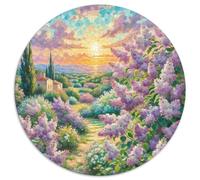 Violet Lilac 1000 Pièces Puzzles Classiques Jouets Éducatifs Jeu D'Intelligence Plante Puzzle Ronds Puzzle Difficile Impossible pour Adultes Et Enfants 1000pcs (67.5x67.5cm)