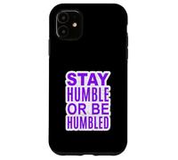 Violet L'importance de l'humilité (graphique violet) Coque pour iPhone 11