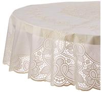 Violet Linen Nappe en Vinyle Beige 182,9 cm (Ronde)