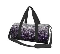 Violet Noir Argent Paillettes, Sac de Voyage de Grande capacité, Sac à Main Rond, Sac de Voyage de Sport, fourre-Tout, Sac de Fitness