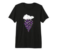 Violet Nuage Planes Violet Graphique T-Shirt Haut de Gamme