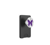 Violet Papillon Mignon Assez Minimal Blanc Gris PopSockets PopWallet pour MagSafe