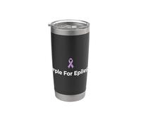 Violet pour la sensibilisation à l'épilepsie Défenseur des troubles épileptiques Gobelet isotherme en acier inoxydable double paroi