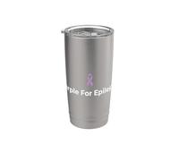 Violet pour la sensibilisation à l'épilepsie Défenseur des troubles épileptiques Gobelet isotherme en acier inoxydable double paroi
