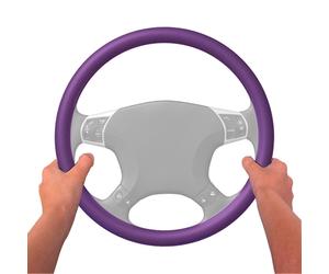 (violet République tchèque) Housse de volant élastique universelle en silicone pour voiture, texture