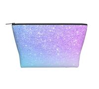 Violet Rose Paillettes Ombre Bleu Dégradé, Trousse de Toilette Trousse de Maquillage Sac à cosmétiques Trousse de Toilette de Voyage Portable