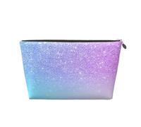 Violet Rose Paillettes Ombre Bleu Dégradé, Trousse de Toilette Trousse de Maquillage Sac à cosmétiques Trousse de Toilette de Voyage Portable