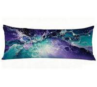 Violet Taie Oreiller 40x145 cm Abstrait Housse Traversin 145 x 40 cm Set de 1 Coussin Grossesse, Douce et Confortable avec Fermeture éclair Oreiller de Corps pour Canapé Lit Coussin Long J0-152